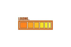 Loading Progress Bar Sticker Design vector