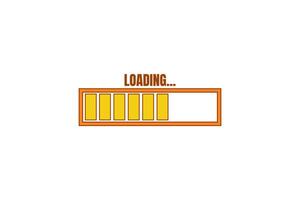 Loading Progress Bar Sticker Design vector