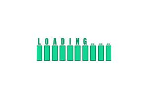 Loading Progress Bar Sticker Design vector