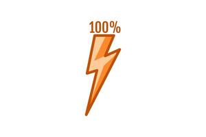 Lightning Shaped Progress Bar Sticker Design vector