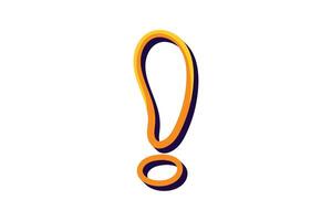Exclamation Mark Highlight Note Sticker Design vector
