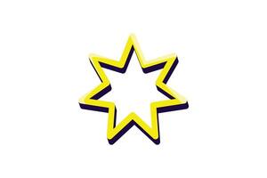 Star Highlight Note Sticker Design vector