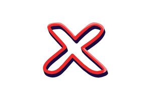Cross Sign Highlight Note Sticker Design vector