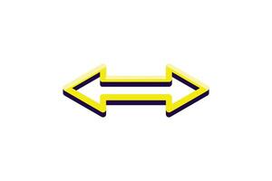 Arrow Highlight Note Sticker Design vector
