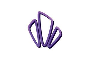 Purple Highlight Note Sticker Design vector