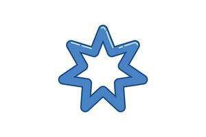 Star Highlight Note Sticker Design vector