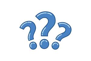 Question Mark Highlight Note Sticker Design vector