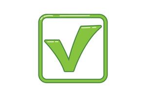 Check Mark Highlight Note Sticker Design vector