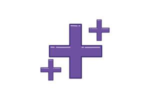 Plus Sign Highlight Note Sticker Design vector