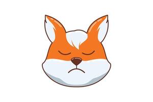 Cute Shiba Inu Expression Sticker vector