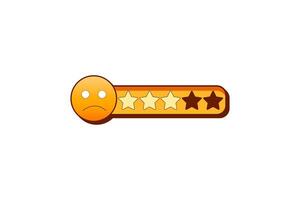 Rating Review Comment Sticker Design vector