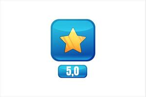 Rating Review Comment Sticker Design vector