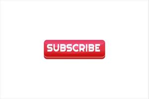 Subscribe Button Interface Flat Sticker Design vector