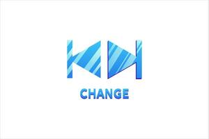 Change Button Interface Flat Sticker Design vector