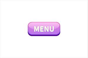 Menu Button Interface Flat Sticker Design vector
