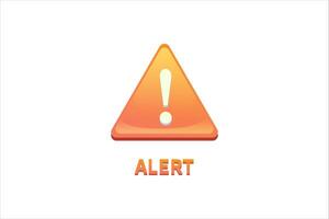 Alert Interface Flat Sticker Design vector