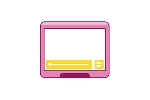 Vlog Video Frame Sticker Design vector