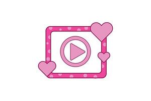 Vlog Video Frame Sticker Design vector