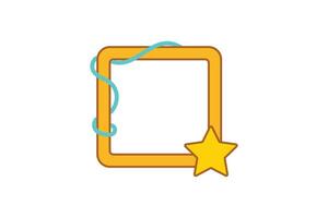 Vlog Video Frame Sticker Design vector