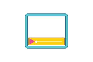Vlog Video Frame Sticker Design vector