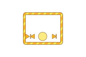 Vlog Video Frame Sticker Design vector