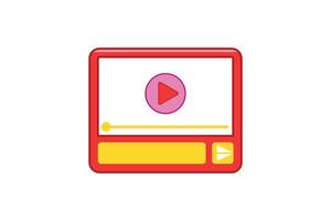 Vlog Video Frame Sticker Design vector