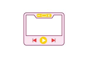 Vlog Video Frame Sticker Design vector