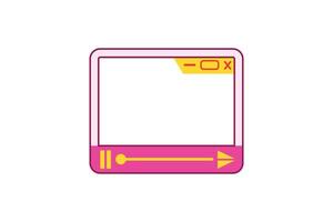 Vlog Video Frame Sticker Design vector