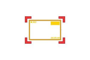 Vlog Video Frame Sticker Design vector