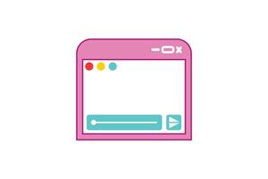 Vlog Video Frame Sticker Design vector