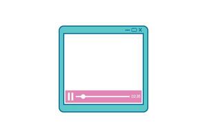 Vlog Video Frame Sticker Design vector