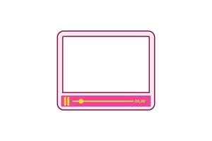 Vlog Video Frame Sticker Design vector