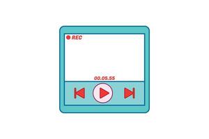 Vlog Video Frame Sticker Design vector