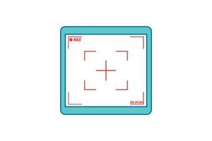 Vlog Video Frame Sticker Design vector