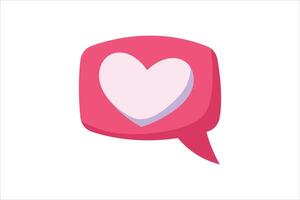 Love Message Valentine Day Sticker Design vector