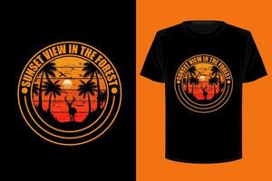 View in the Forest Retro Vintage T Shirt Design vector