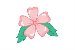 Spring Trip Flat Sticker Design vector