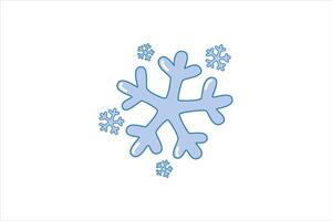 Ice Crystal Weather Flat Sticker Design vector