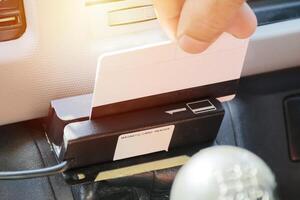 GPS monitoring of public bus , By using a smart card to register. photo