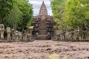 Phanom Rung historical park is Castle Rock old Architecture. photo