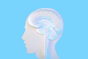 Face shapes and brain are the main components of the work. photo