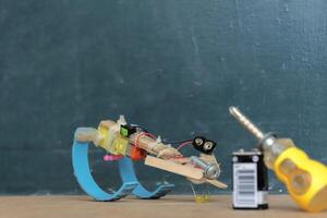 A simple robot invention is the beginning of innovation. photo