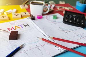 Mathematics Math Algebra Calculus Numbers Concept. photo