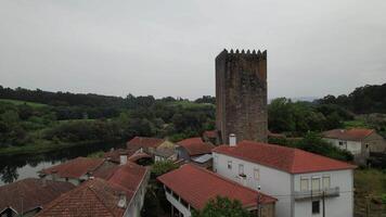 Aerial View of Moncao, Portugal video