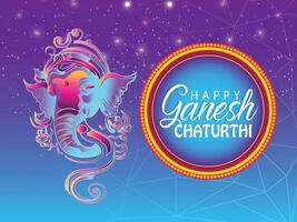 Happy ganesh chaturthi cartoonist character design and banner vector