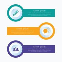 three cute infographic banners template design vector