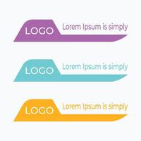 modern lower third banner design collection vector