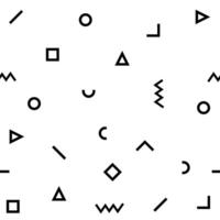 5 Seamless black and white geometric pattern. Hipster Memphis style. Hipster memphis pattern with geometric shapes vector