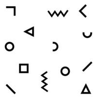 4 Seamless black and white geometric pattern. Hipster Memphis style. Hipster memphis pattern with geometric shapes vector