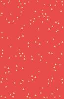red background with yellow dots heart shape vector